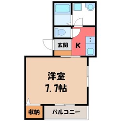 宇都宮駅 徒歩13分 2階の物件間取画像